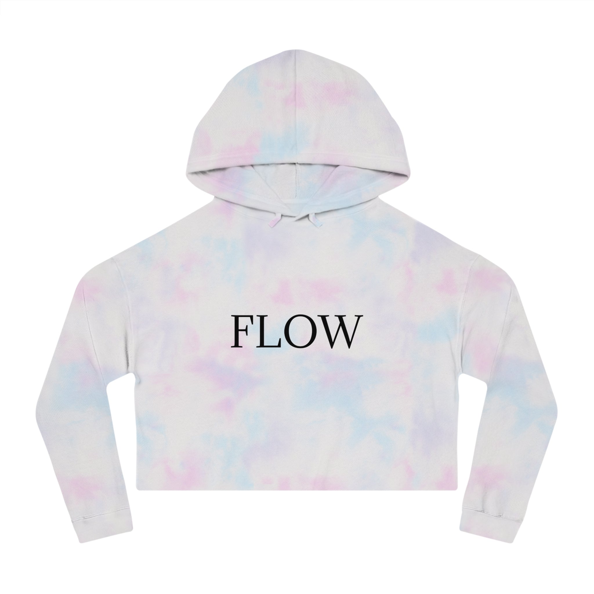 Cropped Hoodie Sweatshirt for Women with Cropped Design and Ribbed Cuffs