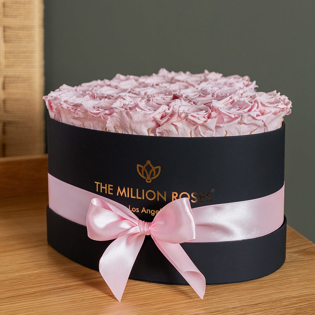 Heart Black Box | Light Pink Roses