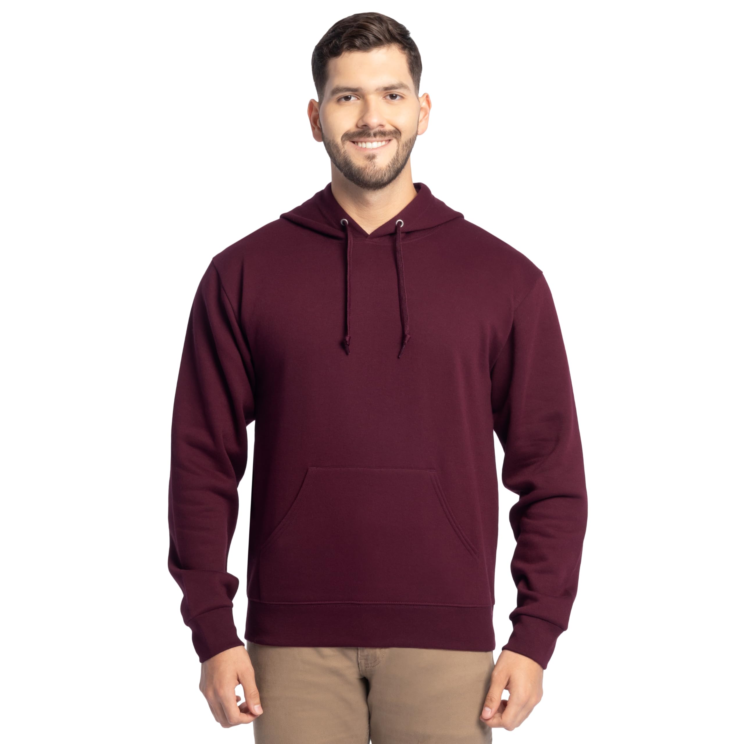 Fruit of the Loom mens Eversoft Fleece Sweatshirts & Hoodies Shirt, Pullover - Black, Large US
