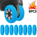 8pcs Reduce Noise Trolley Silicone Wheels