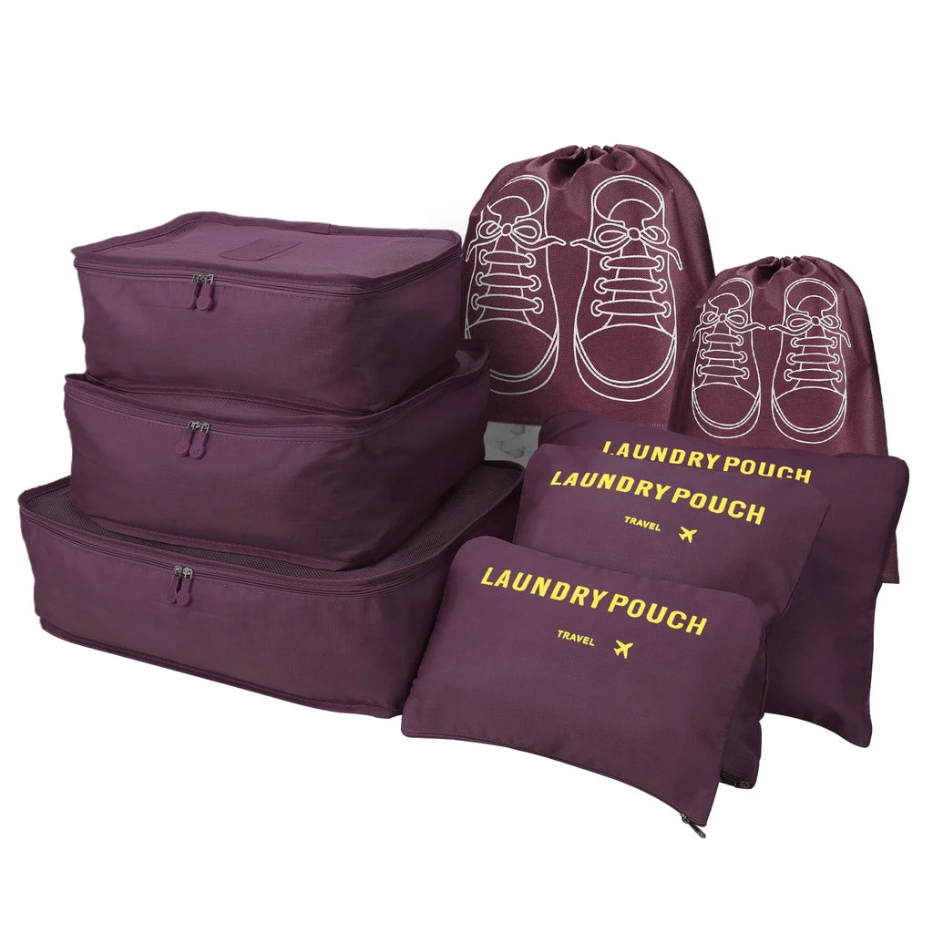 8Pcs/Set Travel Organizer Storage Bags