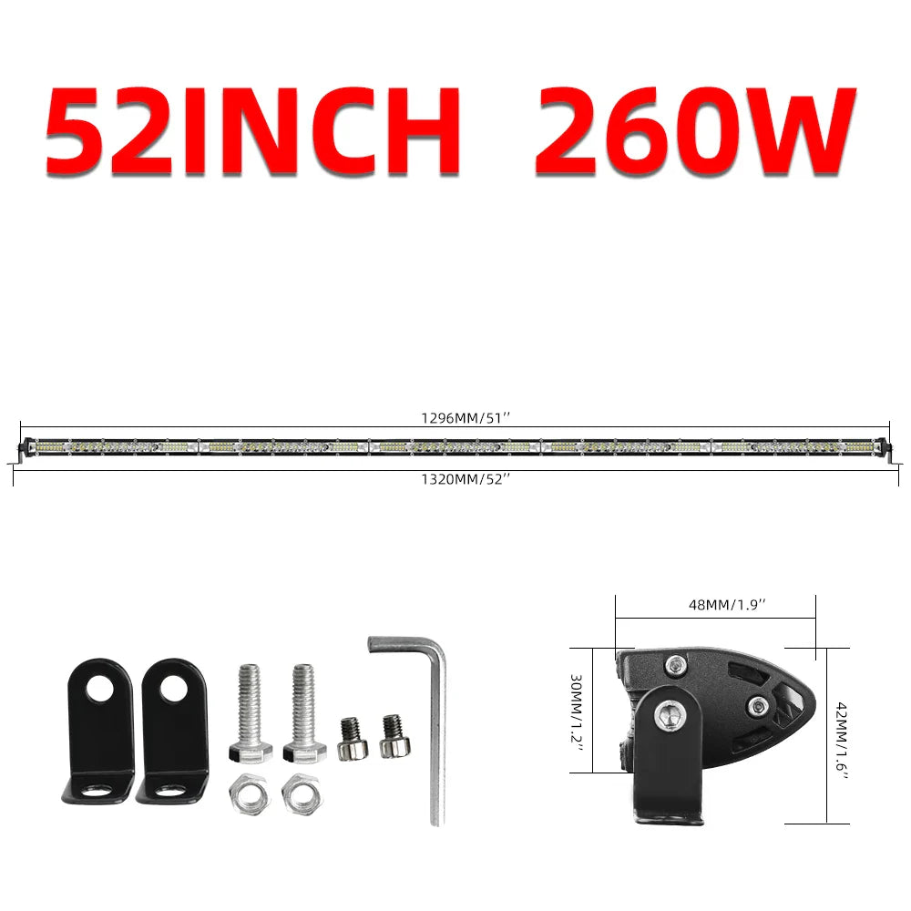 CO LIGHT 10D 10 20 30 inch 52W 104W 156W LED Work Light Bar Combo 4x4 Offroad LED Light Bar for Tractor Boat 4WD 4x4 Trucks ATV