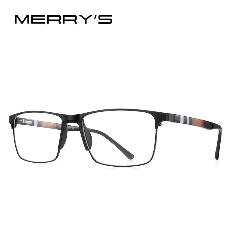 MERRYS DESIGN Men’s Titanium Glasses – Ultralight Square Prescription Frame