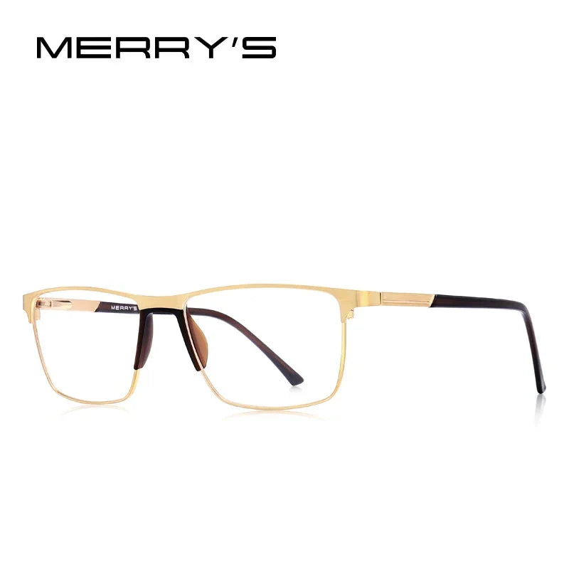 MERRYS DESIGN Men’s Titanium Glasses – Ultralight Square Prescription Frame