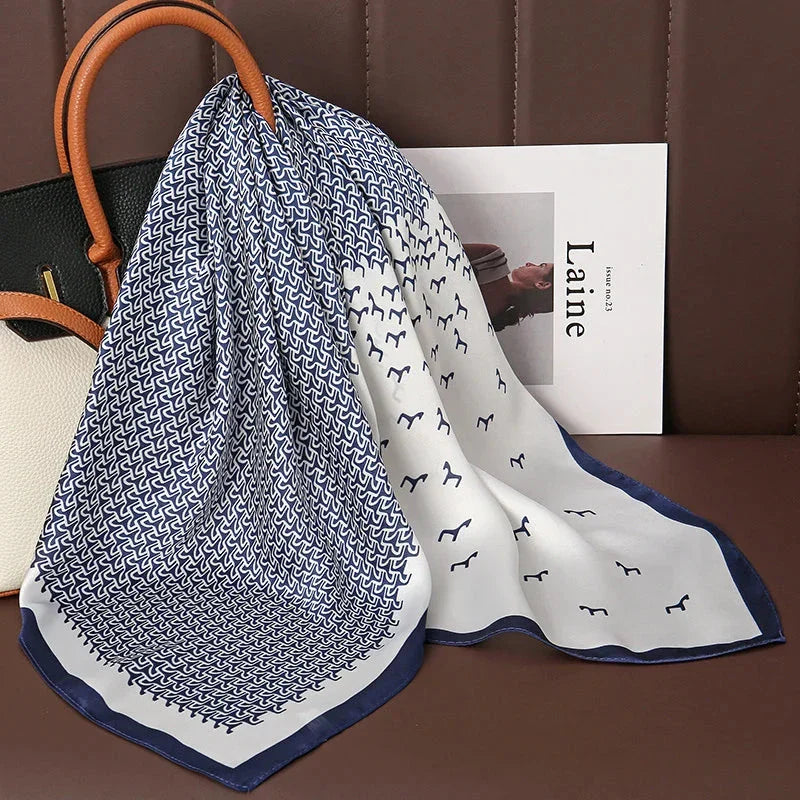 Luxury Satin Silk Square Scarf – Shawl, Hijab & Fashion Wrap 2023