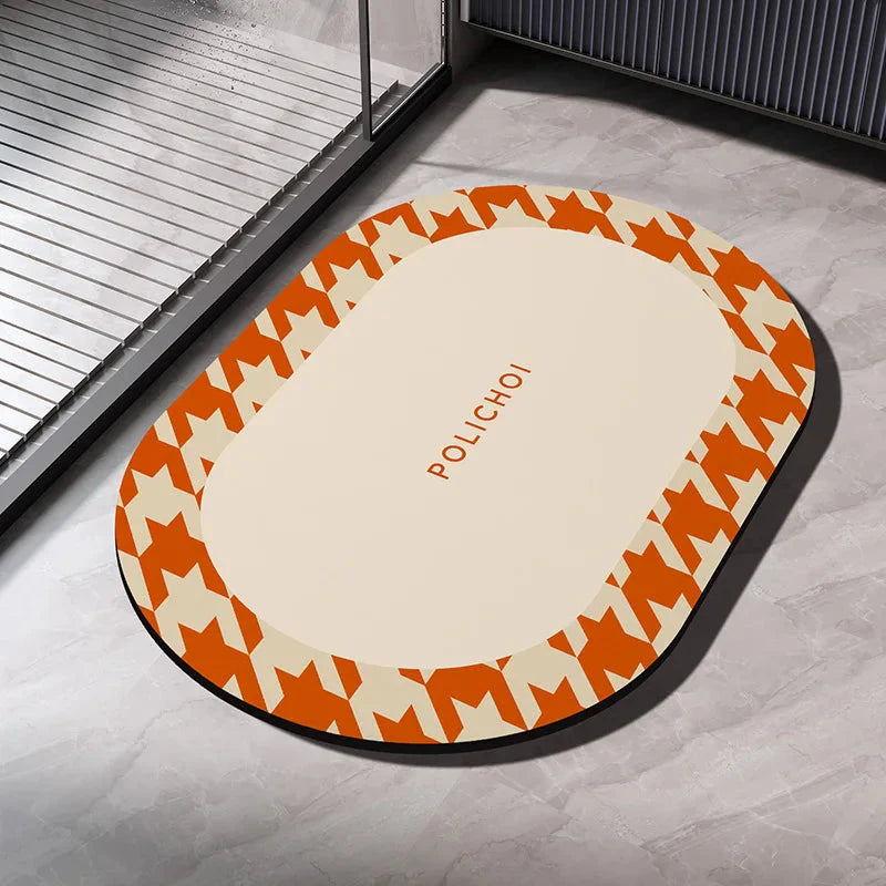 Diatomaceous Earth Bath Mat – Quick-Dry Non-Slip Absorbent Rug