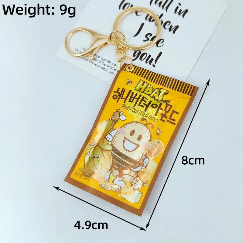 Simulation Instant Noodles Keychain On The Phone Mini Snacks Pendant Bag Pendant Christmas Gifts For The New Year