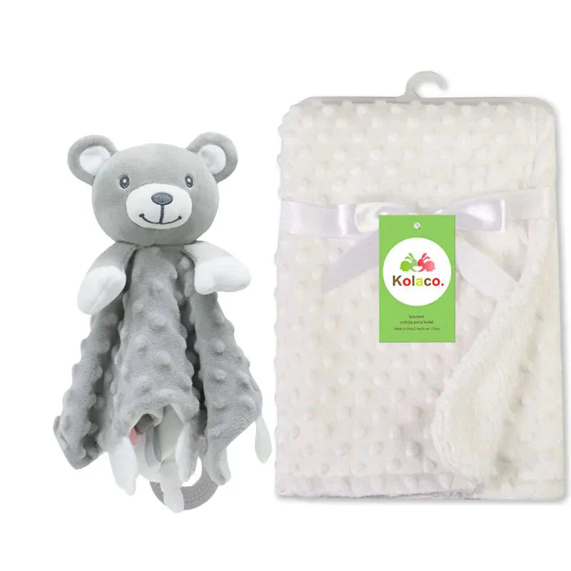 Personalized Newborn Baby Blanket with Name & Custom Stroller Gift Set