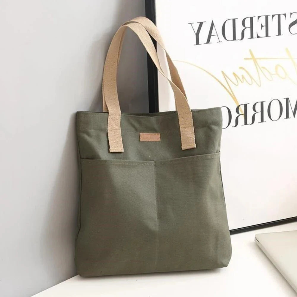 Women’s Canvas Tote Bag – Large Capacity Sewing Thread Handbag
