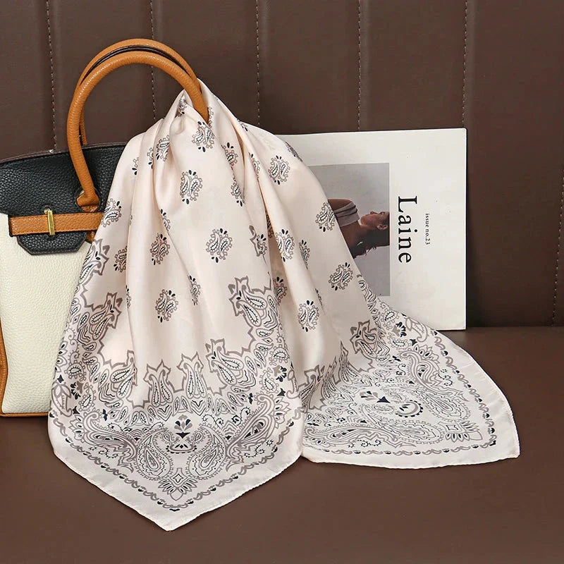 Luxury Satin Silk Square Scarf – Shawl, Hijab & Fashion Wrap 2023