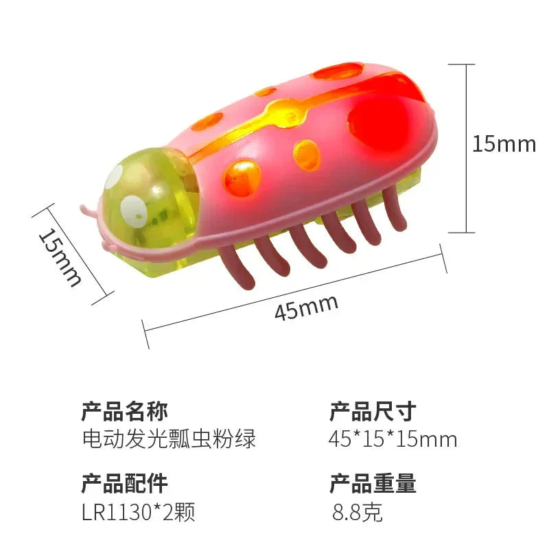 Interactive Mini Electric Bug Cat Toy – Battery Operated Flip Beetle