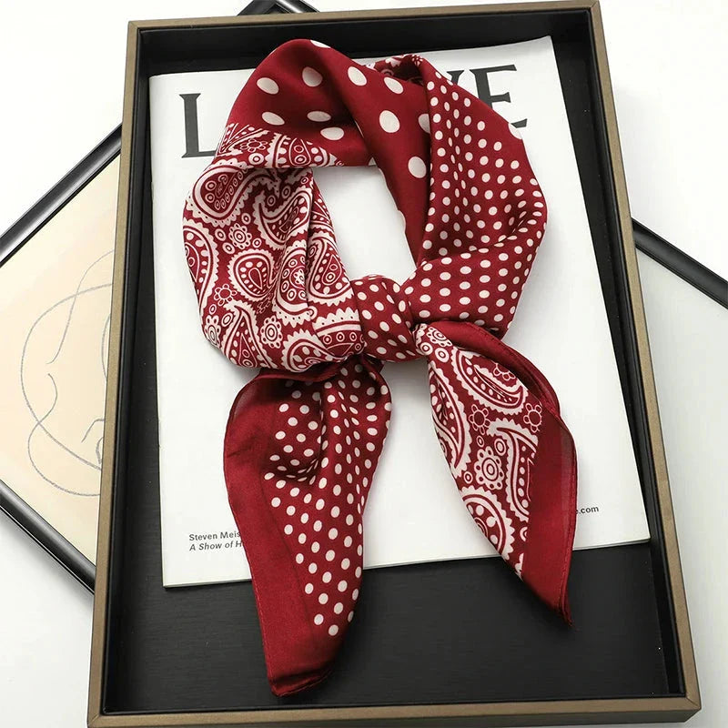 Luxury Satin Silk Square Scarf – Shawl, Hijab & Fashion Wrap 2023
