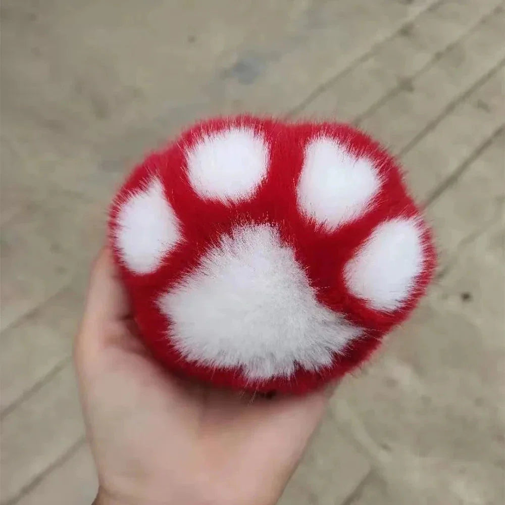Cat Paw Plush Keychain – Cute Fluffy Faux Fur Pendant for Bags & Keys