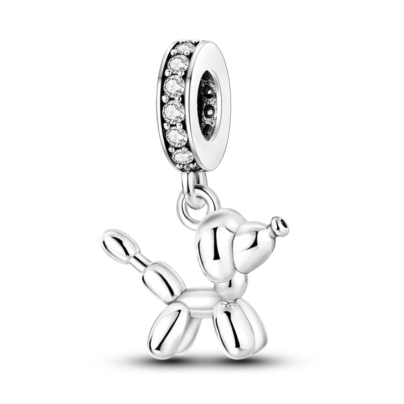 925 Sterling Silver Pink Butterfly & Luminous Firefly Charm – Dangle Bead for Bracelet or Necklace | Elegant DIY Jewelry Gift for Women
