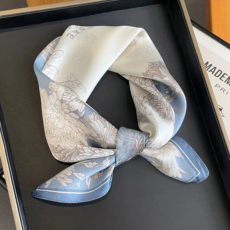 Luxury Satin Silk Square Scarf – Shawl, Hijab & Fashion Wrap 2023
