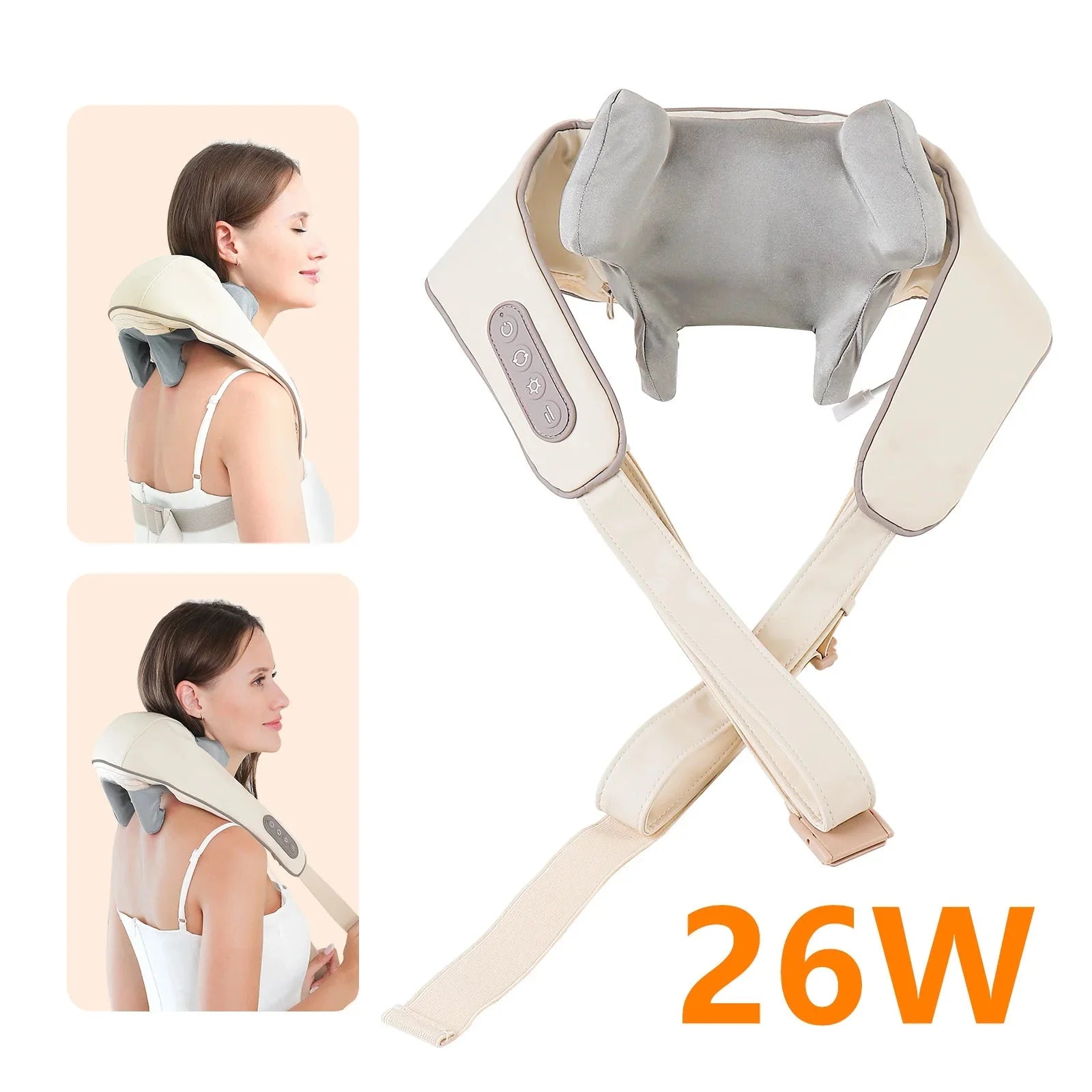Foreverlily 26W Neck & Shoulder Massager Wireless Back Kneading Shawl