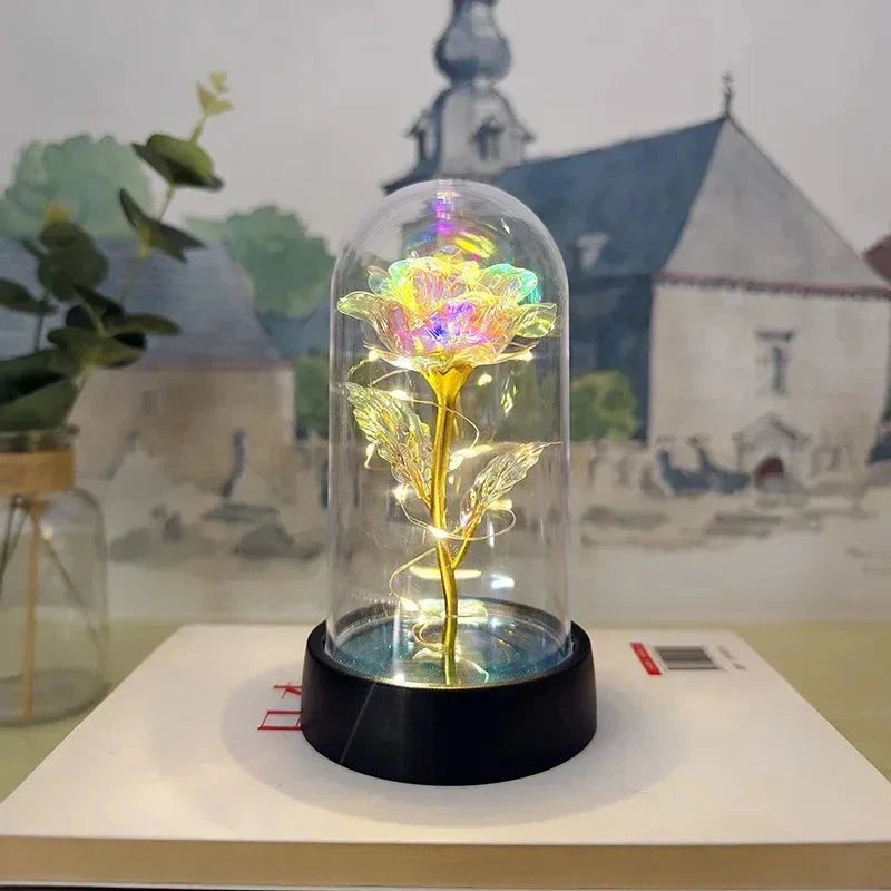 LED Rose Night Light – Realistic Eternal Flower Romantic Decor