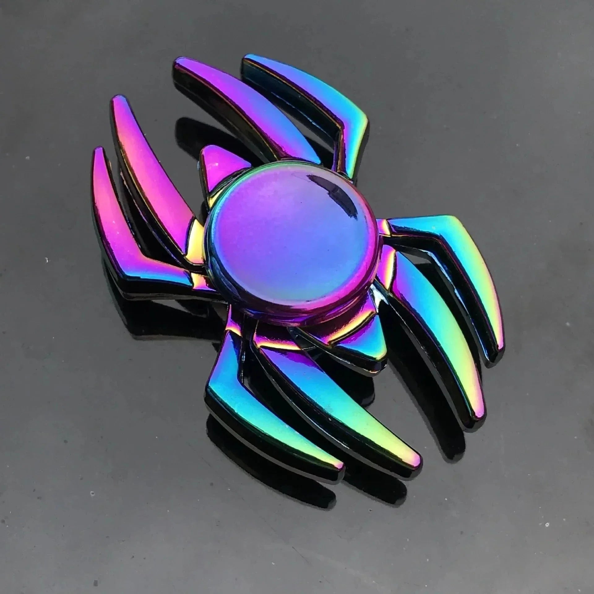 Metal Rainbow Fidget Spinner – Colorful EDC Hand Spinner Toy for Kids & Adults | Anti-Anxiety Stress Relief Finger Spinner Gift