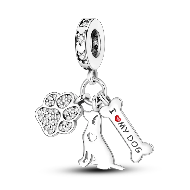 925 Sterling Silver Pink Butterfly & Luminous Firefly Charm – Dangle Bead for Bracelet or Necklace | Elegant DIY Jewelry Gift for Women