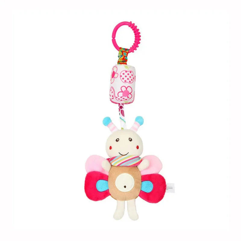 Newborn Baby Plush Stroller Toys Hanging Rattle