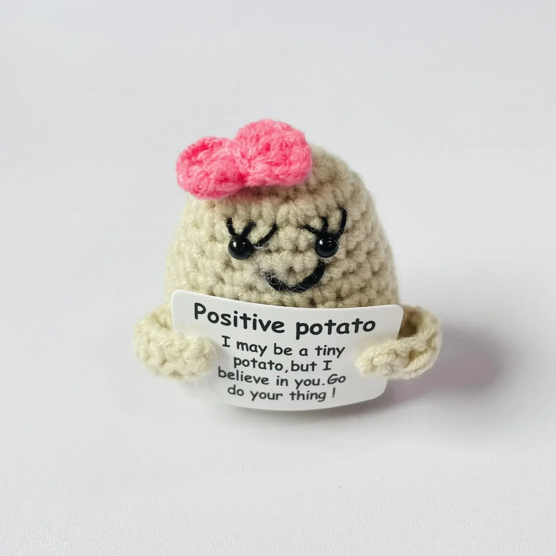 Funny Crochet Positive Inspirational Emotional Support Owl Doll Home Room Decoration Handmade Knitted Owl Desktop Ornament Gift