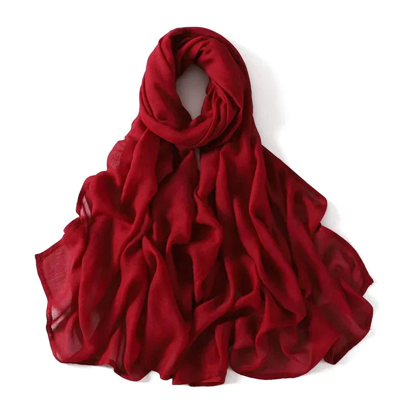 Women’s Large Cotton Rayon Hijab Scarf – 180x95cm Plain Wrap & Shawl