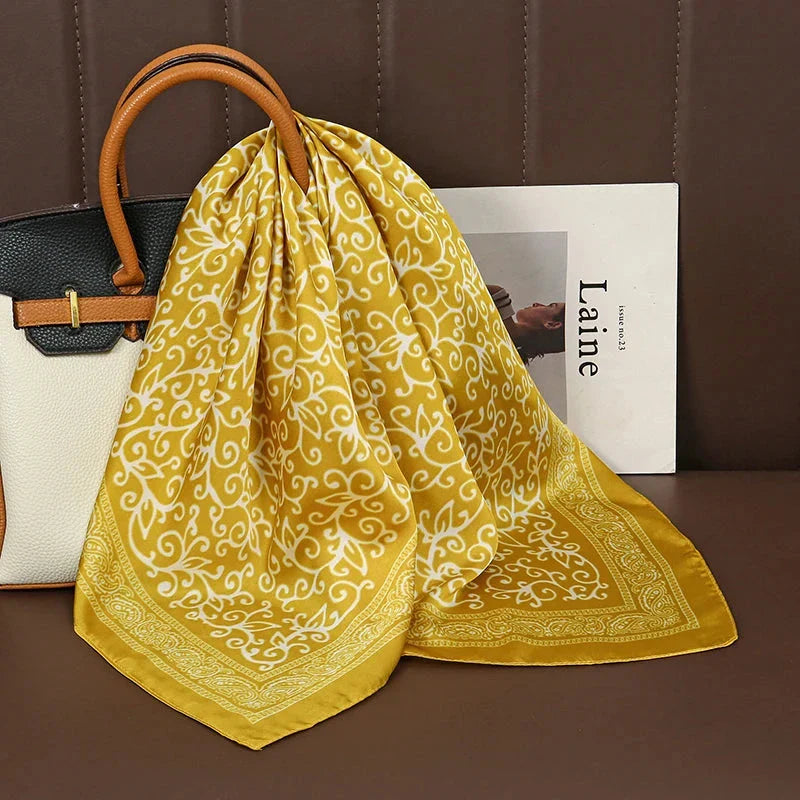 Luxury Satin Silk Square Scarf – Shawl, Hijab & Fashion Wrap 2023