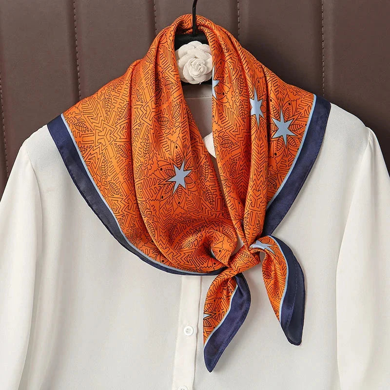 Luxury Satin Silk Square Scarf – Shawl, Hijab & Fashion Wrap 2023