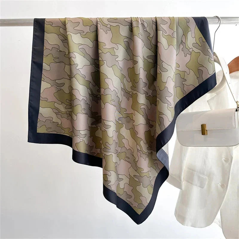 90x90cm Square Silk-Feel Scarf – Luxury Women’s Shawl & Head Wrap