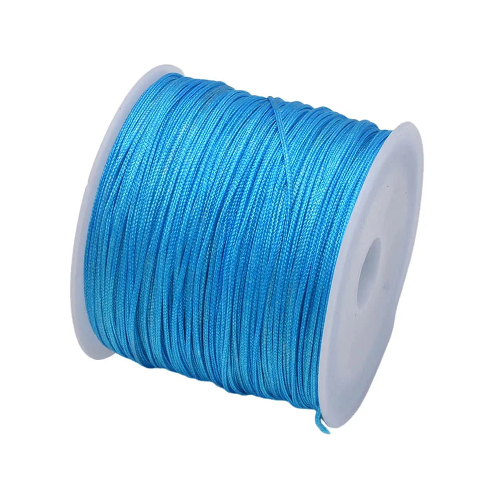 50 Yards 0.8mm Braided Nylon Cord – Durable Satin String for Jewelry Making, Beading, Macrame, Chinese Knot & DIY Crafts