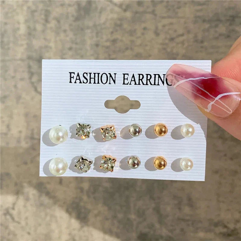 Gold Butterfly & Heart Dangle Earrings Set – Acrylic Drop Jewelry for Women