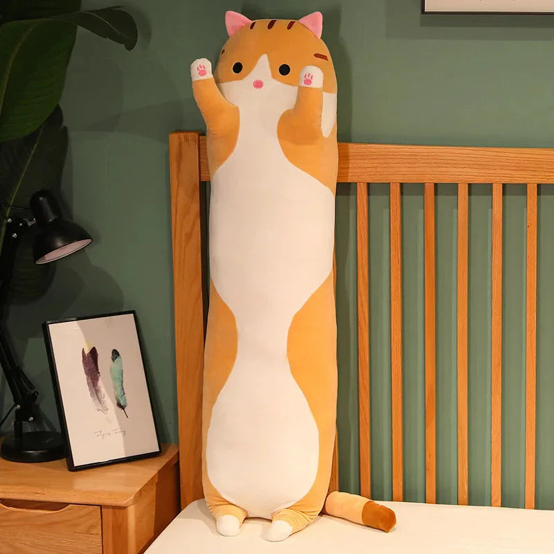 Long Cat Plush Toys - Soft Nap Pillow & Home Decor | 50-130cm Cute Gift for Kids & Girls