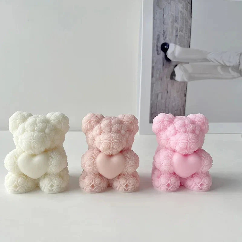 3D Bear Hug Silicone Candle Mold – Cute DIY Bear Candle, Soap & Resin Craft Mold for Handmade Gifts & Home Décor