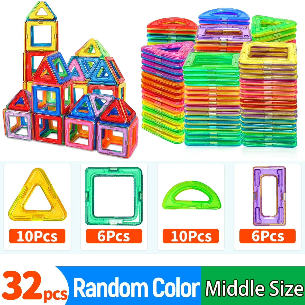 Magnetic Building Blocks - STEM Educational Toys for Kids Aged 4-12