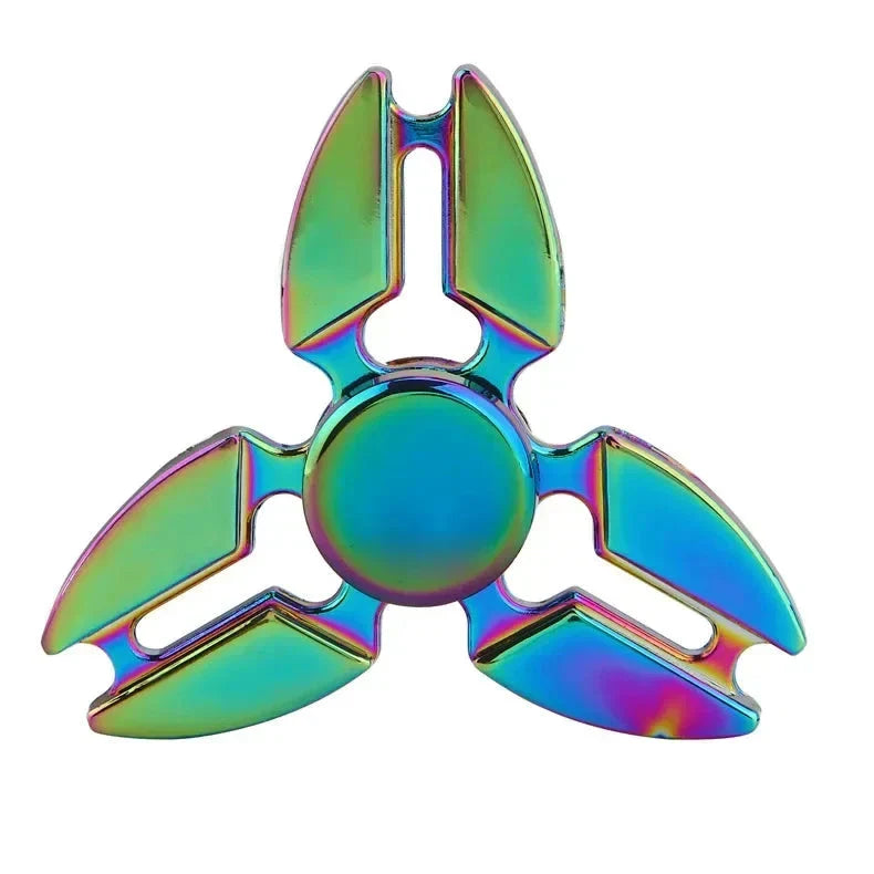 Metal Rainbow Fidget Spinner – Colorful EDC Hand Spinner Toy for Kids & Adults | Anti-Anxiety Stress Relief Finger Spinner Gift