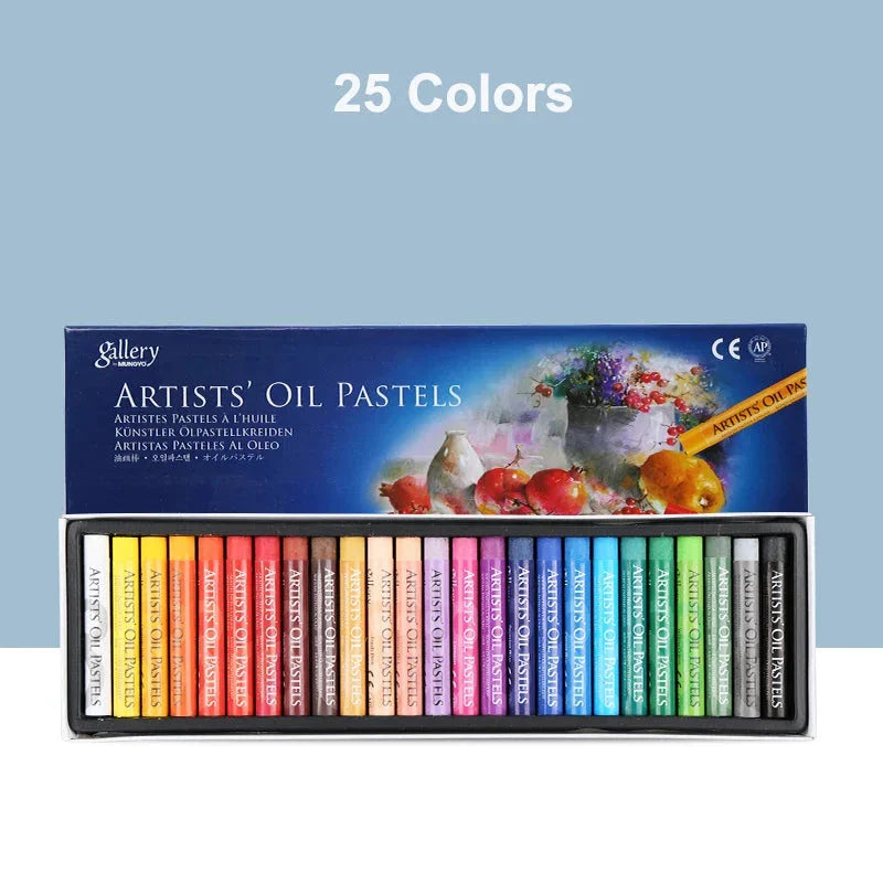 Artist Oil Pastel Set - 12/25/50 Colors, Non-Toxic Washable Crayons for Drawing & Painting