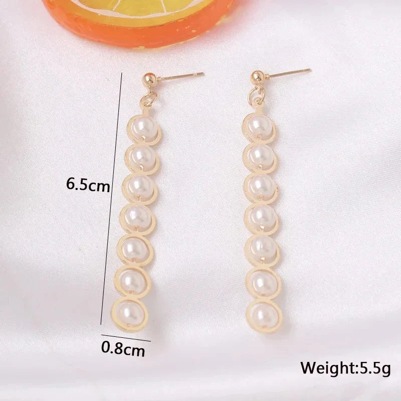 White Flower & Butterfly Dangle Earrings – Acrylic Pearl Heart Jewelry