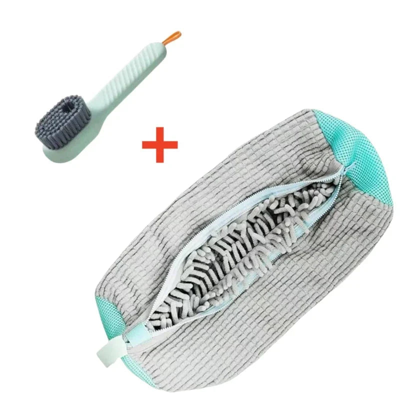 Shoe Washing Machine Bag with Brush Set – Durable Laundry Cleaner (1–4PCS)