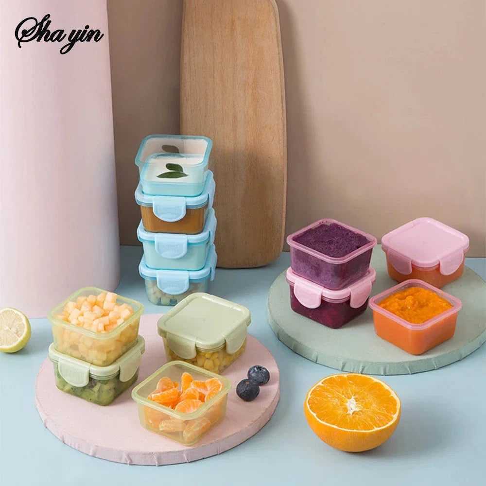 4PCS Mini Sealed Storage Boxes – Candy-Colored Portable Snack Organizer