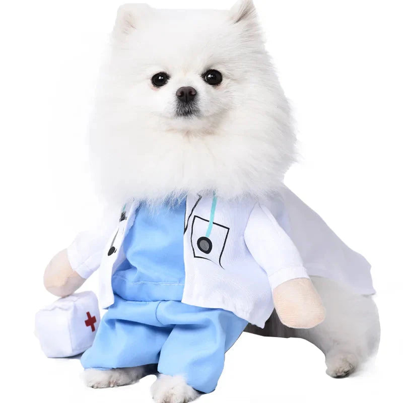 Halloween Dagger Pet Costume - Funny Knife-Holding Dog & Cat Standing Dress for Festival Dress-Up