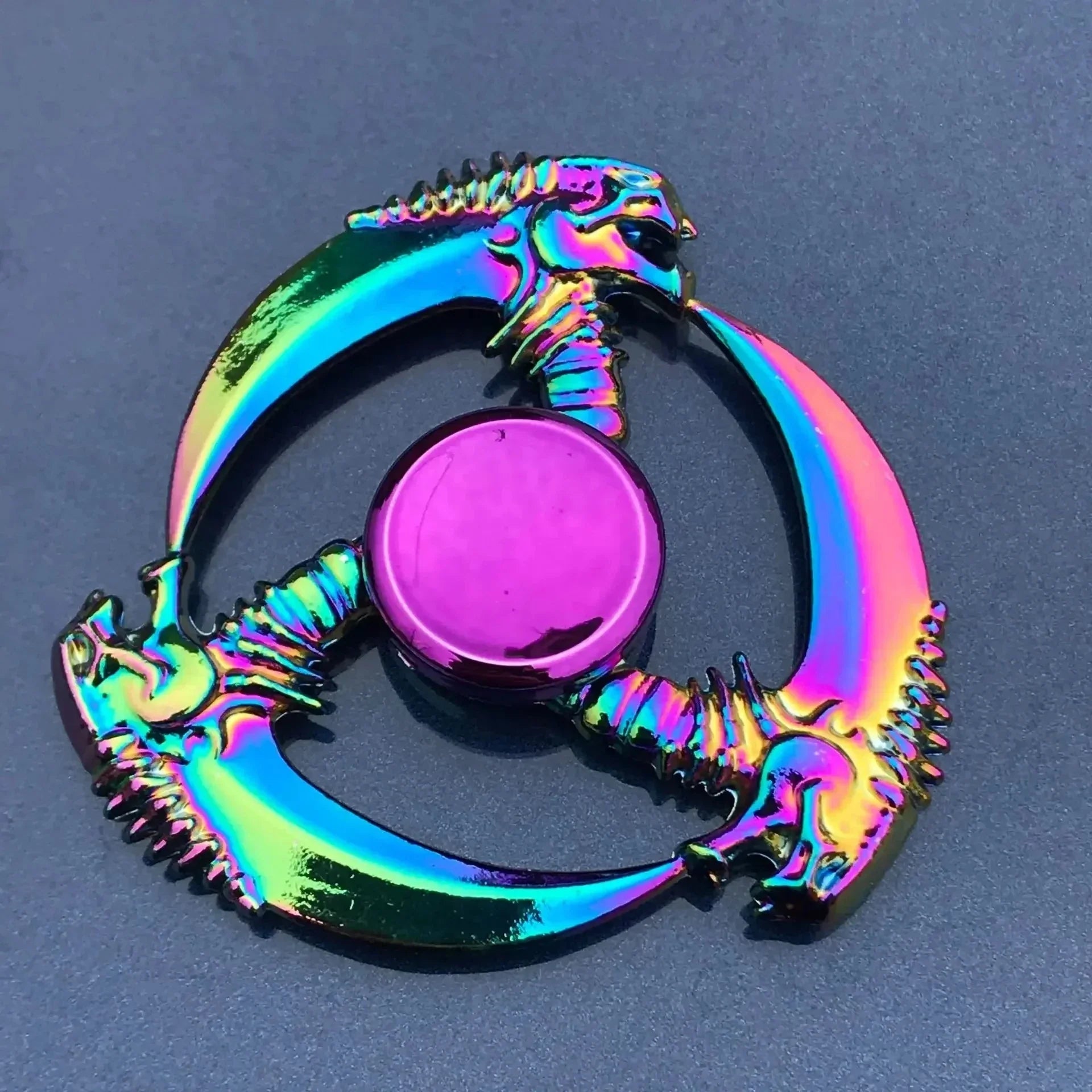 Metal Rainbow Fidget Spinner – Colorful EDC Hand Spinner Toy for Kids & Adults | Anti-Anxiety Stress Relief Finger Spinner Gift