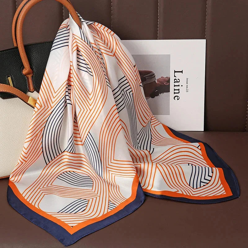 Luxury Satin Silk Square Scarf – Shawl, Hijab & Fashion Wrap 2023
