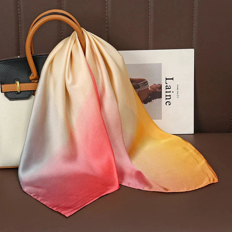 Luxury Satin Silk Square Scarf – Shawl, Hijab & Fashion Wrap 2023