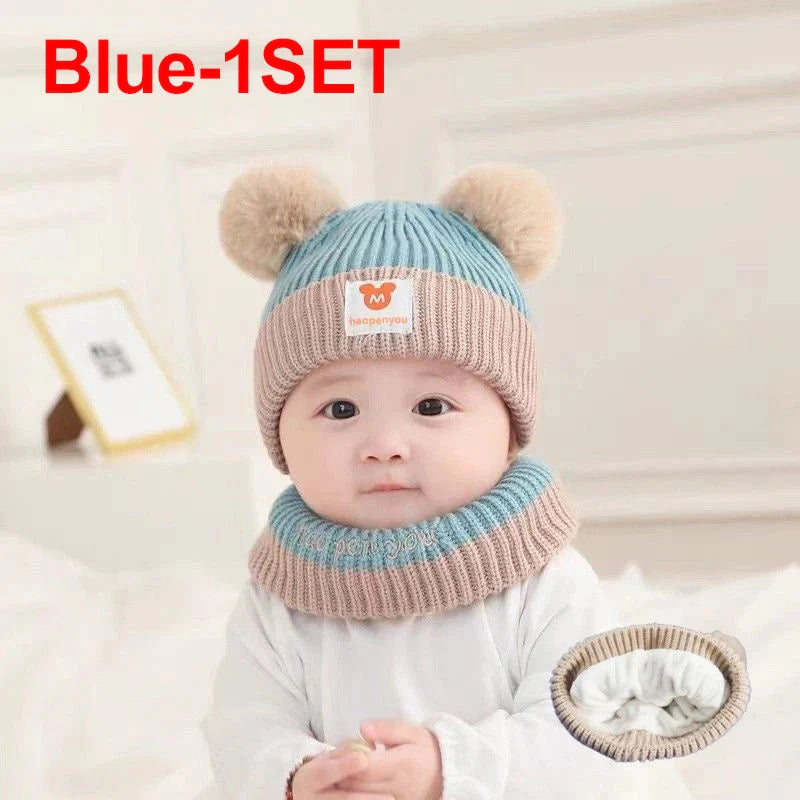 Cute Winter Kids Hats for Girls & Boys Soft Wool Fleece Ear Protection