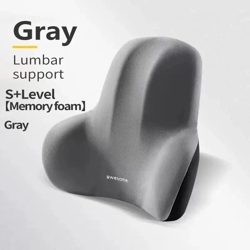 Memory Foam Lumbar Back Cushion for Car, Office & Gaming Chairs