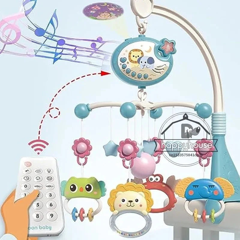 Musical Baby Crib Mobile - Lights, Music & Projection | Remote Control Crib Toy for Newborns