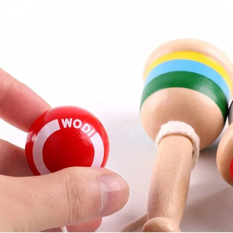 Montessori Wooden Skill Sword Cup Toy – Educational Throw & Catch Game