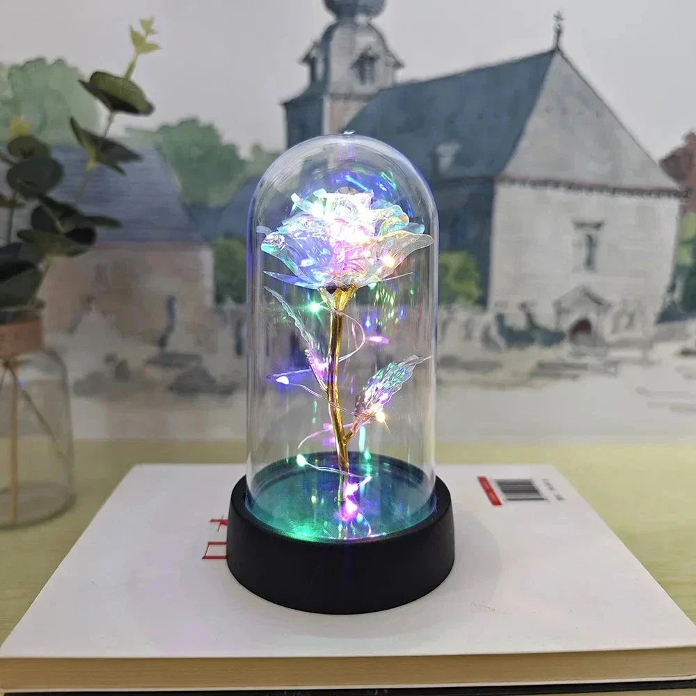 LED Rose Night Light – Realistic Eternal Flower Romantic Decor