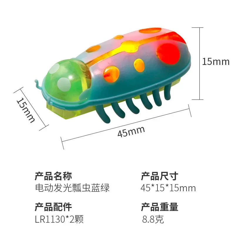 Interactive Mini Electric Bug Cat Toy – Battery Operated Flip Beetle