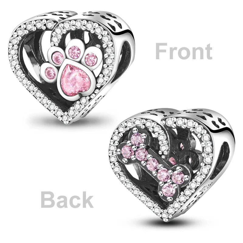 925 Sterling Silver Pink Butterfly & Luminous Firefly Charm – Dangle Bead for Bracelet or Necklace | Elegant DIY Jewelry Gift for Women